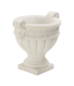 Fantasieco Stein-Vase Baden, Weiß, Ca. Ø45/H42 Cm