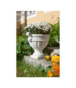 Fantasieco Stein-Vase Baden, Weiß, Ca. Ø45/H42 Cm -Gartenmöbelgeschäft 2388742 WE MO 001 VaseMarmorWeiss46cm