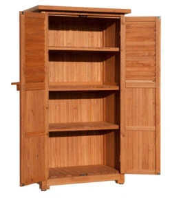 Weka Balkon-/Terrassenschrank 195, Ca. B80/H160/T43 Cm -Gartenmöbelgeschäft 2916005 WE FS 002 WekaTerrassenschrank