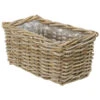 Van Der Leeden Rattan-Pflanzkasten, Graubraun 1 Van Der Leeden Rattan-Pflanzkasten, Graubraun -Gartenmöbelgeschäft 3692506 3692548 WE FS 001 Rattankasten40x23x20cm