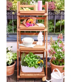 Dehner Blumenregal Macao, Ca. B50/H125/T41 Cm 7 Dehner Blumenregal Macao, Ca. B50/H125/T41 Cm -Gartenmöbelgeschäft 4072617 WE MO 001 DehnerBlumenregal Macao