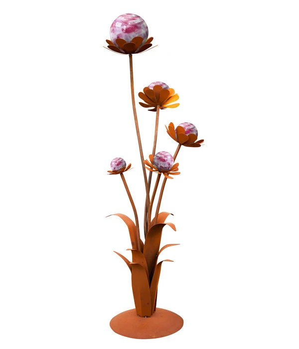 Ferrum Metall-Blumenzauber Mit Glaskugeln, Ca. H165 Cm 3 Ferrum Metall-Blumenzauber Mit Glaskugeln, Ca. H165 Cm