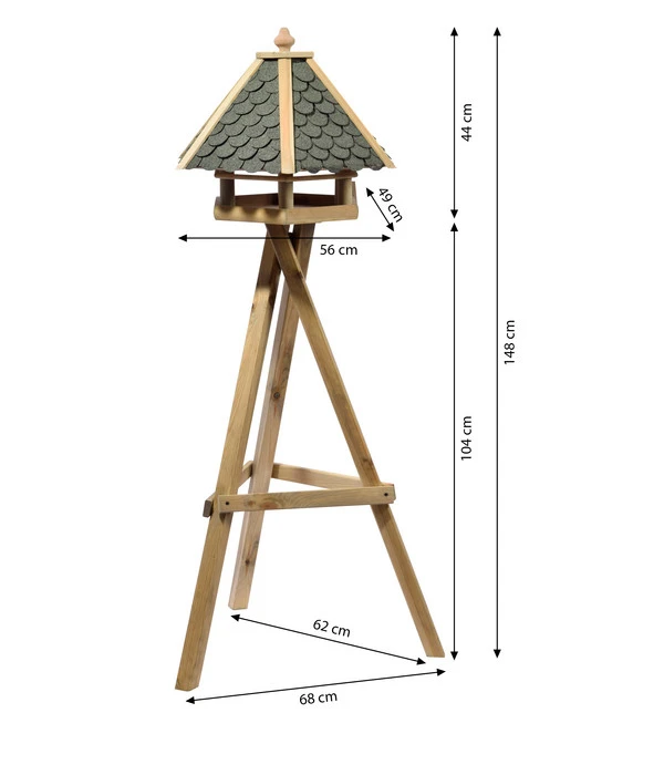Dehner Natura Futterhaus Achensee, Inkl. Ständer, Ca. B68/H148/T62 Cm 4 Dehner Natura Futterhaus Achensee, Inkl. Ständer, Ca. B68/H148/T62 Cm – Bild 2