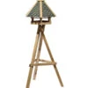 Dehner Natura Futterhaus Achensee, Inkl. Ständer, Ca. B68/H148/T62 Cm -Gartenmöbelgeschäft 4150736 WE FS 001 DehnerNaturaVogelhaus
