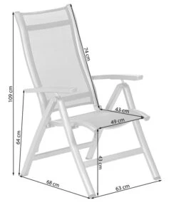 Dehner Klappsessel Chicago, Hochlehner -Gartenmöbelgeschäft 4210316 WE FS 001 SkizzeKlappsesselChicago