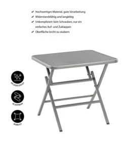 Dehner Klapptisch Chicago, Eckig -Gartenmöbelgeschäft 4422382 WE IG 001 CHICAGOKLAPPTISCH80x80