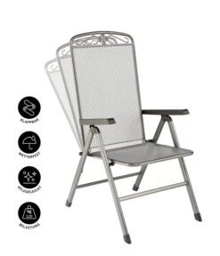 MWH Klapp-Gartensessel Savoy -Gartenmöbelgeschäft 5312095 WE IG 001 KLAPPSESSELSAVOYEGRAU