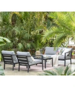 Dehner Alu-Lounge New York, 4-teilig -Gartenmöbelgeschäft 6670954 WE MO 001 DehnerAluLoungeNewYork