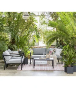 Dehner Alu-Lounge New York, 4-teilig -Gartenmöbelgeschäft 6670954 WE MO 002 DehnerAluLoungeNewYork