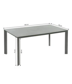 Dehner Gartentisch Nancy, Ca. B160/H75/T90 Cm -Gartenmöbelgeschäft 6701734 WE BG 001 TischNancy