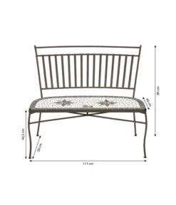 Dehner Mosaikbank Diana, 2-Sitzer -Gartenmöbelgeschäft 6701791 WE IG 001 MosaikbankDiana