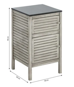 Dehner Schrank Southampton, Ca B50/H90/T50 Cm -Gartenmöbelgeschäft 6713663 WE BG 001 SchrankSouthampton50Grau