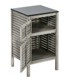 Dehner Schrank Southampton, Ca B50/H90/T50 Cm -Gartenmöbelgeschäft 6713663 WE FS 002 SchrankSouthampton50Grau