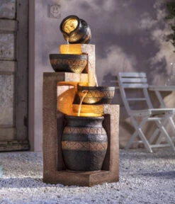 Dehner Polyresin-Gartenbrunnen Monterry, Ca. H117,5 Cm -Gartenmöbelgeschäft 6742472 WE MO 003 DehnerPolyresinGartenbrunnenMonterryNEU