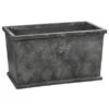 Dehner Leichtbeton-Kasten Windsor, Rechteckig, Grau -Gartenmöbelgeschäft 6866628 6866636 WE FS 002 DehnerLeichtbetonKastenWindsor