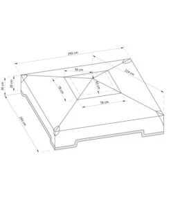 Dehner Ersatzdach Pavillon Granada, Ca. B293/T293 Cm -Gartenmöbelgeschäft 6897672 WE DE 001 ErsatzdachPavillonGranada3x3m