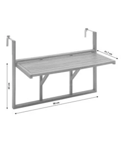 Dehner Balkonhängetisch, Ca. B90/H65/T41,7 Cm -Gartenmöbelgeschäft 6897748 WE BG 001 BalkonklapptischMacao