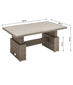 Dehner Geflechtlounge Bologna, 5-teilig -Gartenmöbelgeschäft 6903447 WE BG 004 LoungeBolognaNEU