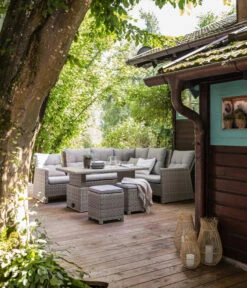 Dehner Geflechtlounge Bologna, 5-teilig -Gartenmöbelgeschäft 6903447 WE MO 001 LoungeBolognaNEU