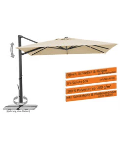 Schneider Ampelschirm Rhodos Smart, Quadratisch, Ca. B300/T300 Cm -Gartenmöbelgeschäft 6953384 WE IG 002 SchneiderAmpelschirmRhodosSmart